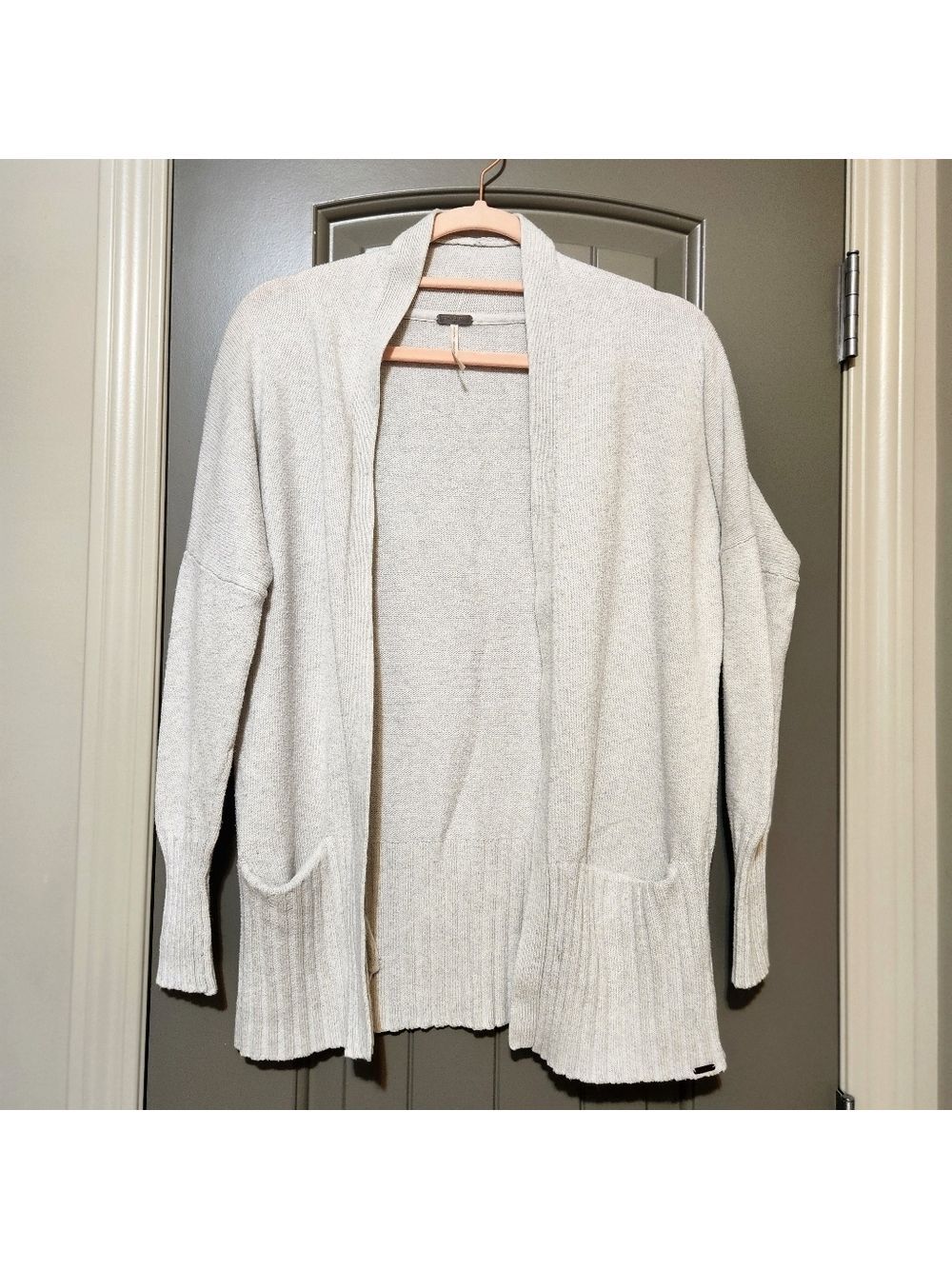 Temperance Oversized Knit Cardigan Gray Open Front Womens XSmall